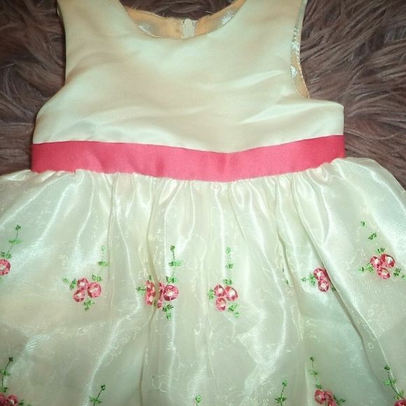 AMERICAN PRINCESS DRESS SPRING EASTER FLORAL EMBROIDERED~GIRLS SIZE 18M 18 MO - Picture 3 of 4